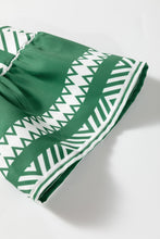 Load image into Gallery viewer, Green Boho Ethnic Print Half Button 3/4 Sleeve Casual Dress
