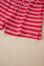 Load image into Gallery viewer, Pink Stripe Puff Short Sleeve T Shirt Matching Shorts Set
