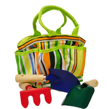 Load image into Gallery viewer, JustForKids Kids Garden Tools Set with Tote
