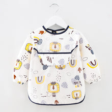 Load image into Gallery viewer, Waterproof Cotton Bib for Kids - Long Sleeve Feeding Apron
