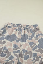 Load image into Gallery viewer, Multicolour Camouflage Loose Tee Drawstring Shorts 2pcs Outfit

