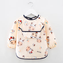 Load image into Gallery viewer, Waterproof Cotton Bib for Kids - Long Sleeve Feeding Apron
