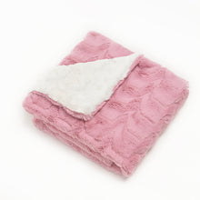 Load image into Gallery viewer, Super Cozy Pink Zig-Zag Fur Blanket
