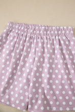 Load image into Gallery viewer, Brown Polka Dot Print Short Set
