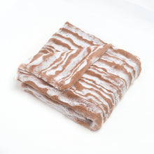 Load image into Gallery viewer, Luxury Tan Wavy Fur Blanket
