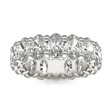 Load image into Gallery viewer, 5 5/8 CTW Oval Lab Grown Diamond Couture Classic Eternity Ring 14K White Gold (G-VS)
