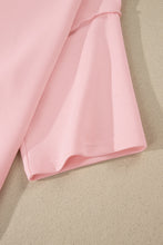 Load image into Gallery viewer, Yellow Cream Solid Color Exposed Seam Mock Neck Oversize Tee Casual Shorts 2pcs Outfit
