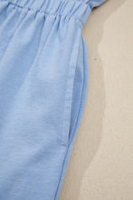 Load image into Gallery viewer, Sky Blue Mineral Wash Elastic Waist Tank Dress with Side Pockets
