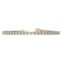 Load image into Gallery viewer, 8.5 CTW Lab Grown Diamond Tennis Bracelet in 14kt White/Yellow Gold (G/VS) AGI Certified
