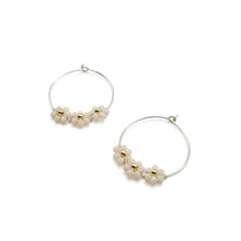Load image into Gallery viewer, Daisy silver earrings
