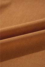 Load image into Gallery viewer, Desert Gold Corduroy Pleated Puff Sleeve Shift Short Dress
