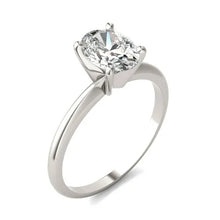 Load image into Gallery viewer, 1 1/2 CTW Oval Lab Grown Diamond Solitaire Engagement Ring 14K White Gold
