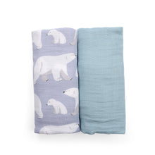 Load image into Gallery viewer, Snuggle Wrap Blue Swaddle Blanket Set
