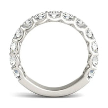 Load image into Gallery viewer, 2 1/15 CTW Lab Grown Round Cut Diamond Half Eternity Ring in 14K White Gold - G-VS
