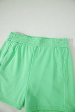 Load image into Gallery viewer, Sachet Pink Slim Tank Top Elastic High Waist Shorts 2pcs Outfit
