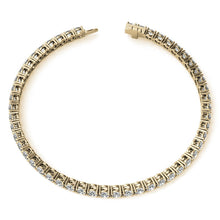 Load image into Gallery viewer, 8.5 CTW Lab Grown Diamond Tennis Bracelet in 14kt White/Yellow Gold (G/VS) AGI Certified
