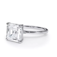 Load image into Gallery viewer, AGI Certified 3 CTW Lab Grown Diamond Solitaire Engagement Ring – G-VS Clarity, 14K White Gold
