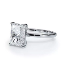 Load image into Gallery viewer, AGI Certified 3 CTW Lab Grown Diamond Solitaire Engagement Ring – G-VS Clarity, 14K White Gold
