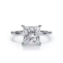 Load image into Gallery viewer, AGI Certified 3 CTW Lab Grown Diamond Solitaire Engagement Ring – G-VS Clarity, 14K White Gold
