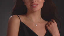 Load image into Gallery viewer, 2.00 CTW AGI Certified Pear-Cut Lab-Grown Diamond (F/VS) Pendant in 14K White Gold
