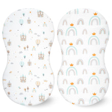 Load image into Gallery viewer, Elastic Printed Fitted Sheet for Baby Cradle &amp; Changing Table
