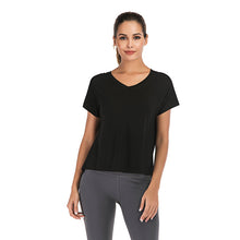 Load image into Gallery viewer, Summer V-Neck Sports T-Shirt with Open Back for Women
