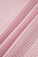 Load image into Gallery viewer, Sky Blue Stripe Dolman Sleeve Polo Shirt and Drawstring Shorts Set
