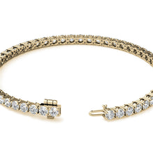 Load image into Gallery viewer, 8.5 CTW Lab Grown Diamond Tennis Bracelet in 14kt White/Yellow Gold (G/VS) AGI Certified
