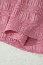 Load image into Gallery viewer, Black Textured Square Neck Top and Shirred High Waist Shorts Set

