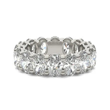 Load image into Gallery viewer, 5 5/8 CTW Oval Lab Grown Diamond Couture Classic Eternity Ring 14K White Gold (G-VS)
