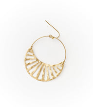 Load image into Gallery viewer, Rajani Hoop Earrings - Crescent Disc
