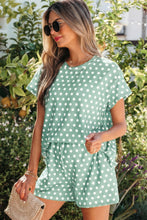 Load image into Gallery viewer, Brown Polka Dot Print Short Set
