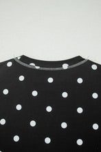 Load image into Gallery viewer, Yellow Exposed Seam Detail Polka Dot Loose Tee Drawstring Shorts Set
