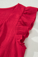 Load image into Gallery viewer, Black Textured Square Neck Top and Shirred High Waist Shorts Set
