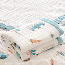 Load image into Gallery viewer, Fluffy Muslin Cotton Baby Blankets with Kids Print
