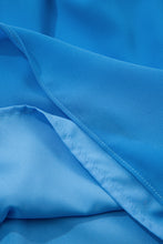 Load image into Gallery viewer, Blue Half Buttons Collared Elastic Waist Sleeveless Shirt Dress
