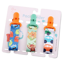 Load image into Gallery viewer, Cartoon Pattern Baby Pacifier Teether Pack of Three

