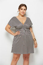 Load image into Gallery viewer, Printed Deep V-Neck Dress with Elastic Waist
