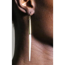 Load image into Gallery viewer, Capped Quill Dangle Earrings
