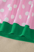 Load image into Gallery viewer, Sky Blue Polka Dot Contrast Edge Casual Short Set
