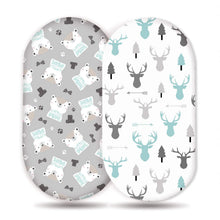 Load image into Gallery viewer, Elastic Printed Fitted Sheet for Baby Cradle &amp; Changing Table
