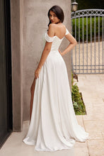 Load image into Gallery viewer, Off The Shoulder Bridal A-Line Satin Dress
