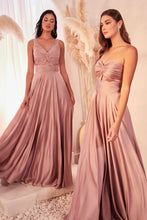 Load image into Gallery viewer, Strapless A-Line Satin Keyhole Dress
