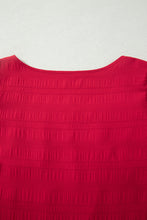 Load image into Gallery viewer, Black Textured Square Neck Top and Shirred High Waist Shorts Set
