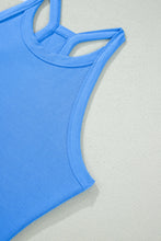 Load image into Gallery viewer, Sachet Pink Slim Tank Top Elastic High Waist Shorts 2pcs Outfit
