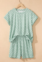 Load image into Gallery viewer, Brown Polka Dot Print Short Set
