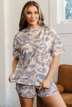 Load image into Gallery viewer, Multicolour Camouflage Loose Tee Drawstring Shorts 2pcs Outfit
