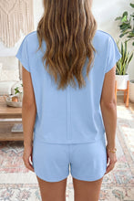 Load image into Gallery viewer, Banana Cream Loose Polo Tee Elastic Waist 2pcs Short Set

