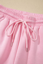 Load image into Gallery viewer, Bonbon Striped Trim Casual Tee Drawstring Shorts 2pcs Set
