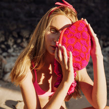Load image into Gallery viewer, The Arnoldi Jean Hand-beaded Clutch In Red &amp; Pink
